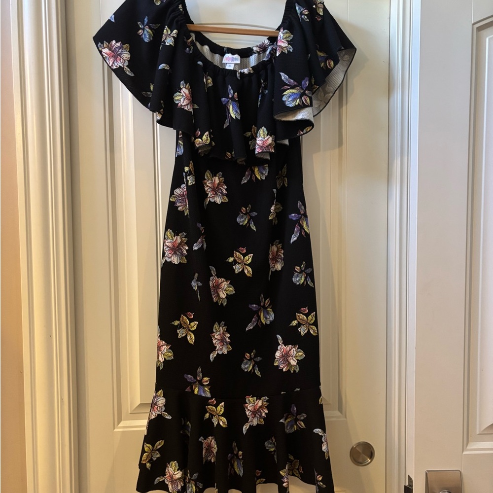 Floral Black Dress